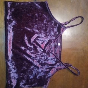 Velvet wine crop top